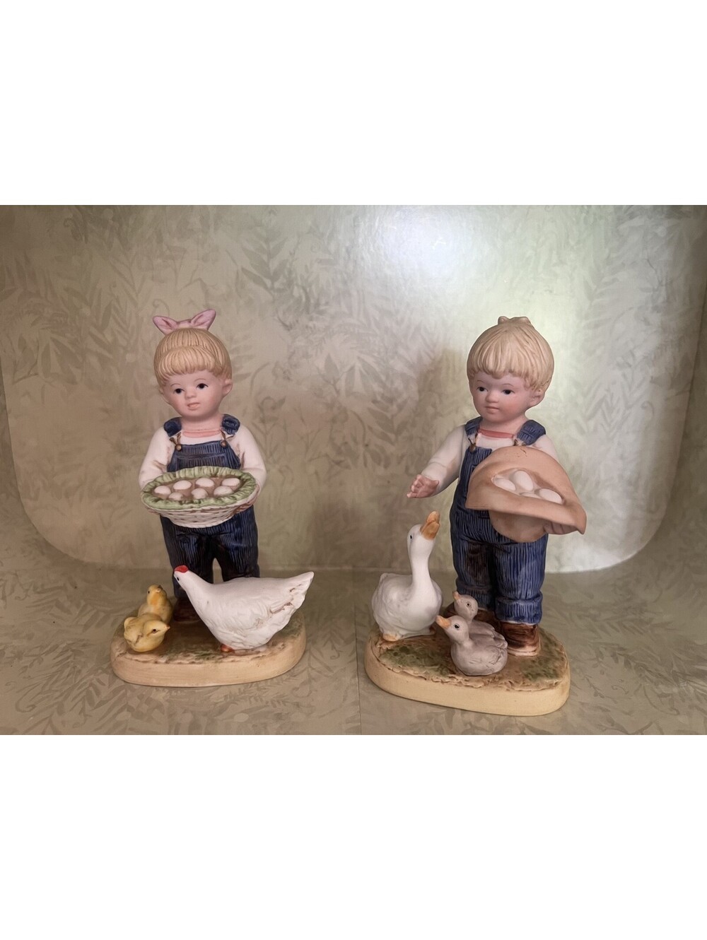 Vintage HOMCO Denim Days Ducklings Pair #1509